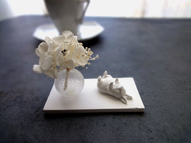 アロマストーンで再現する うさぎのいる風景 □ へそ天 仰向け 寝姿