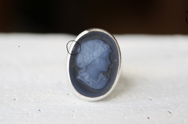オニキスカメオ silverリング （訳ありです） | iichi 日々の暮らしを