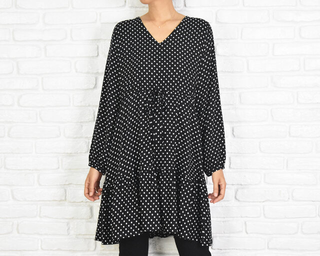 大きいサイズ対応/Paul Smith チュニックブラウス/ワンピース総柄フリル it-657000ee7f307-1200.jpg