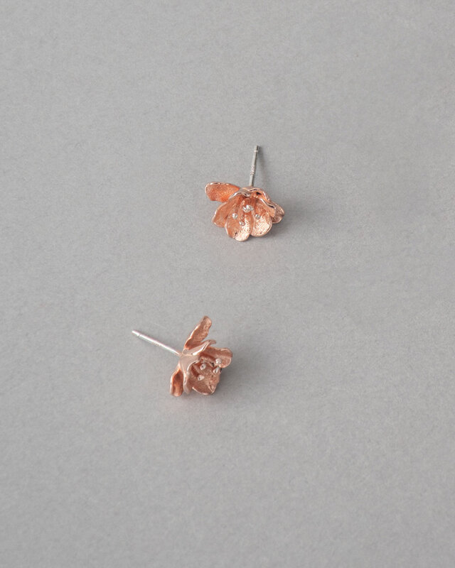 〔K18RGP〕梨花 ピアス Ⅱ.