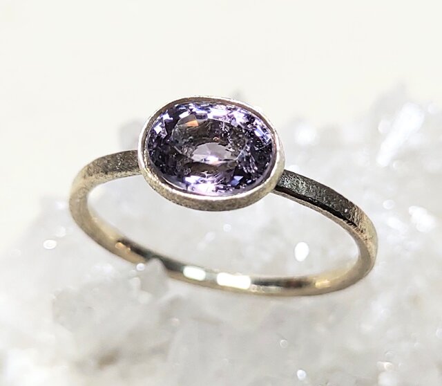 天然石　パープルスピネル　ラベンダースピネル　天然石リング　オーダー ラベンダースピネル＊K10 ring | iichi 日々の暮らしを心地よくする