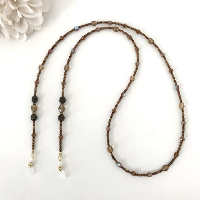 チェコガラス ビーズ メガネチェーン グラスコード メガネストラップ