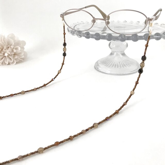 チェコガラス ビーズ メガネチェーン グラスコード メガネストラップ