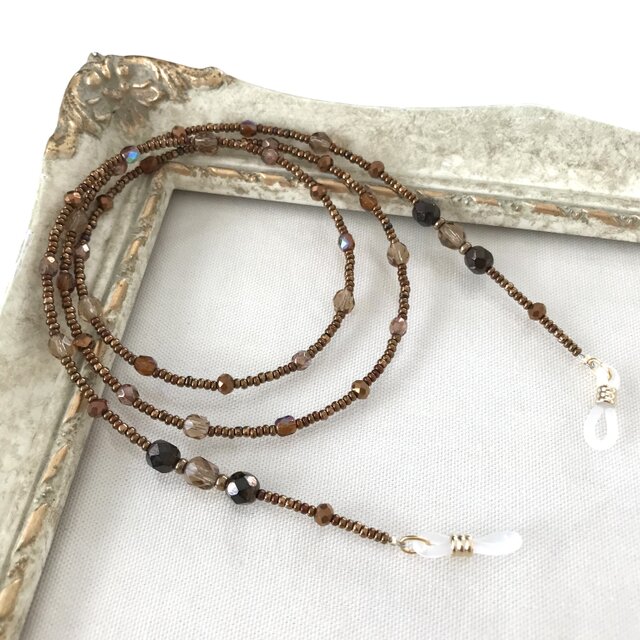 チェコガラス ビーズ メガネチェーン グラスコード メガネストラップ