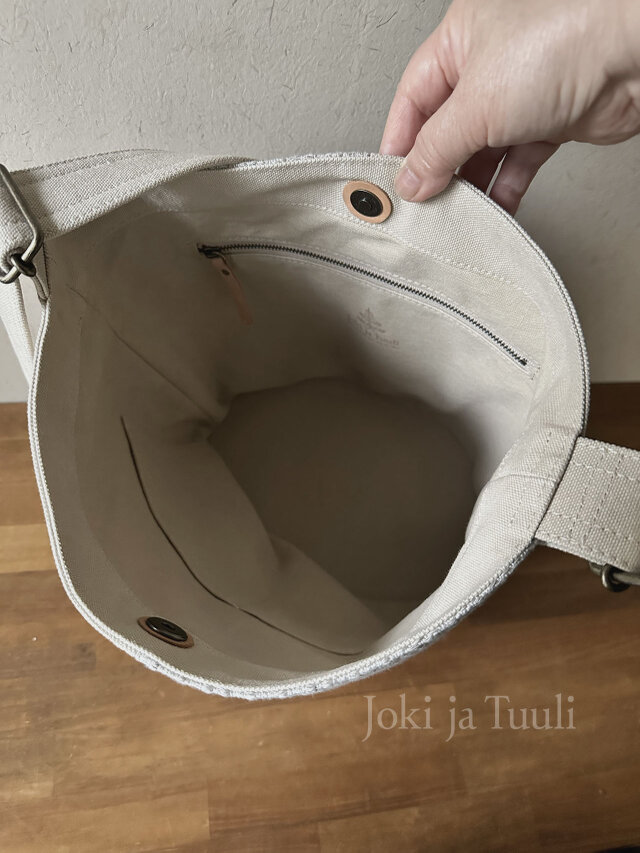bag[手織りと帆布のワンショルダーバッグ]アイボリー | iichi 日々の