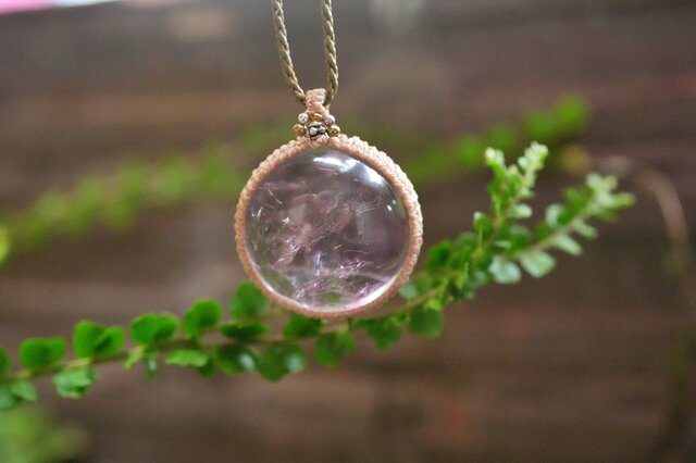 ぷっくり透明☆大粒☆アメシスト マクラメネックレス1333 | iichi 日々