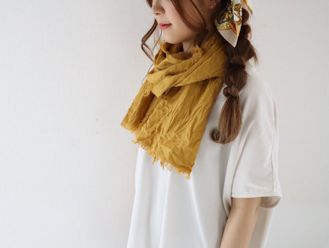 150cm】リネンストールショートサイズ／四方切りっぱなしの