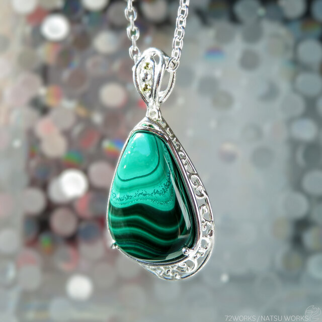 マラカイト ネックレス / Malachite with 18k Necklace