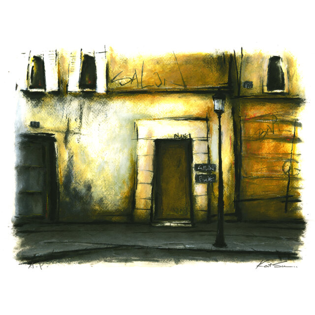 佇む街Ⅱ」絵画 風景画 パリ 版画 インテリアアート | iichi 日々の