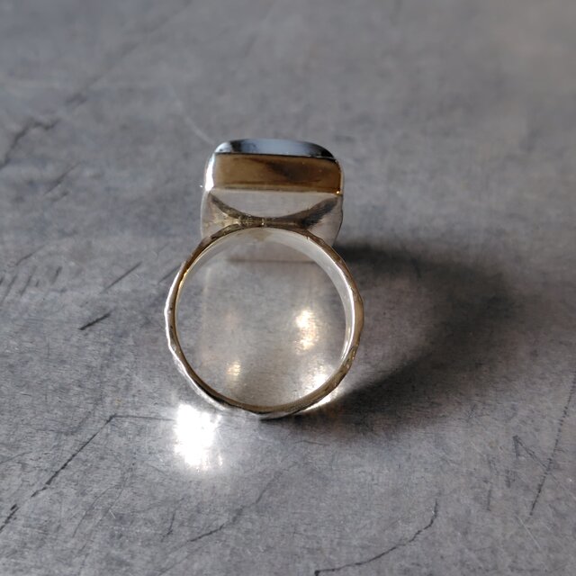 週末セール デンドリティックアゲート シルバーリング サイズ13号 週末セール デンドリティックアゲート シルバーリング サイズ13