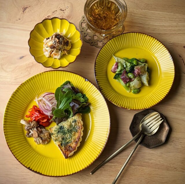 縁錆ミモザしのぎ皿 L | iichi 日々の暮らしを心地よくする