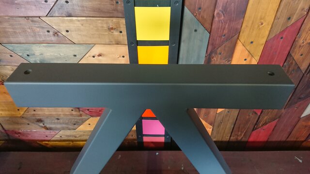 マットブラックでアイアンな極太鉄脚♪ 50×300×350mm 六角型 3脚 マットブラックでアイアンな極太鉄脚♪ 50×300×350mm 六角型