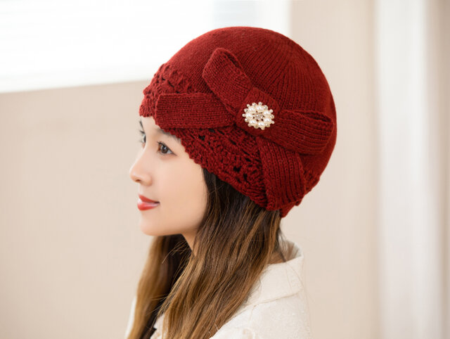 手編み 【Lady's】オシャレな帽子 茶色 | iichi 日々の暮らしを
