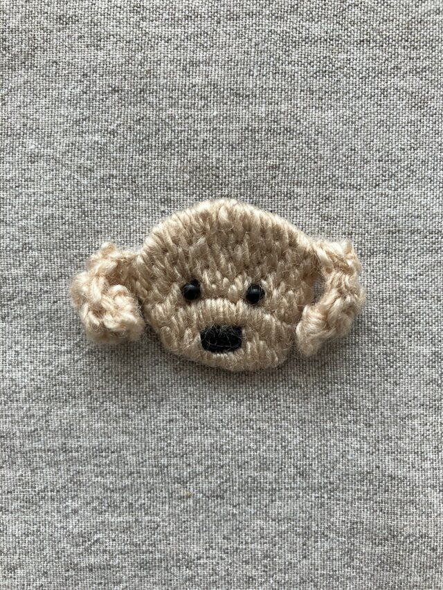 トイプードル（お顔）＊ブローチ