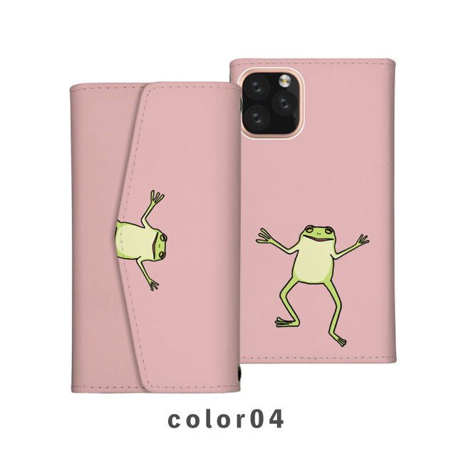 蛙 カエル 笑顔 イラスト 手書き 両生類 全機種対応スマホケース