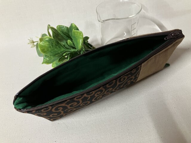 柿渋染め ペンケース 23K03 | iichi 日々の暮らしを心地よくする