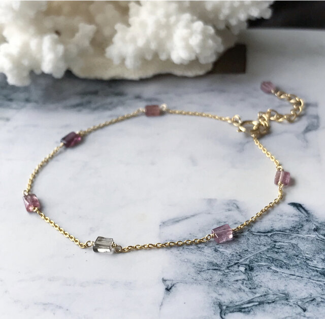 トルマリンブレスレット K14gf】トルマリンのブレスレット | iichi 日々の暮らしを