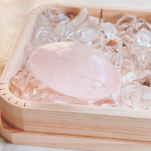 一点物天然石ハンドメイドブレスローズクォーツガーデンクォーツ癒し恋愛