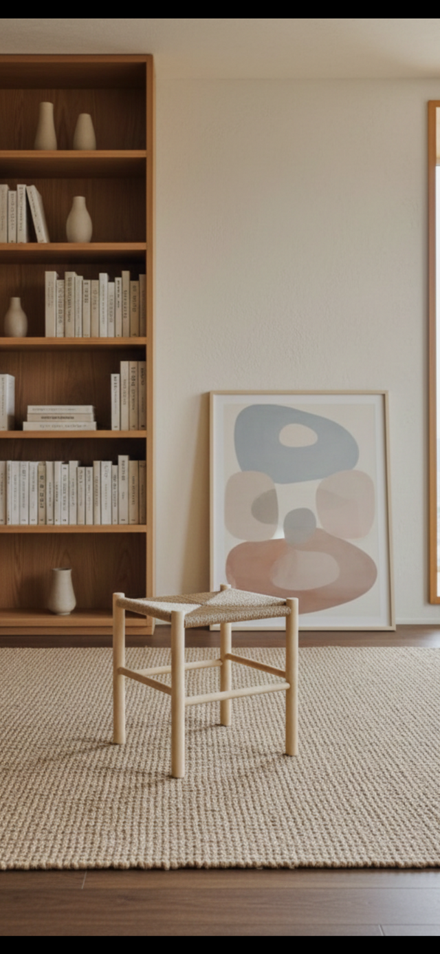 ペーパーコードキッズチェアSHIKAKU-mini/ 子供用スツール/こどもイス