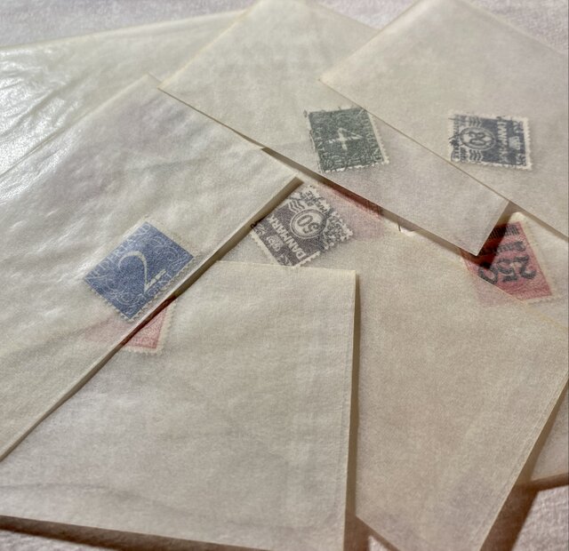 海外使用済みグラシン封筒10枚 ヨーロッパ古切手入り | iichi 日々の