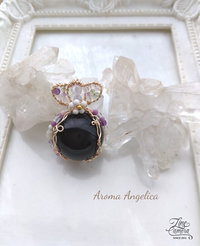 Aさまご予約品　モリオンスフィアのネックレス