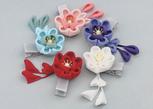 つまみ細工 下がりつき お花 ベビーヘアクリップ ヘアピン ヘアゴム 髪飾り 楽天市場】ベビークリップ ヘアクリップ お花 パステルカラー 髪