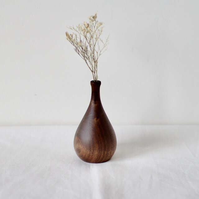木の一輪挿し&フラワー Walnut A | iichi 日々の暮らしを心地よくする