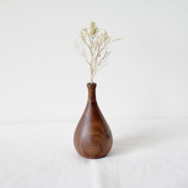 木の一輪挿し&フラワー Walnut A | iichi 日々の暮らしを心地よくする