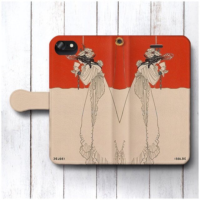 【オーブリー ビアズリー Isolde】スマホケース手帳型 名画 iPhone15 iPhone14