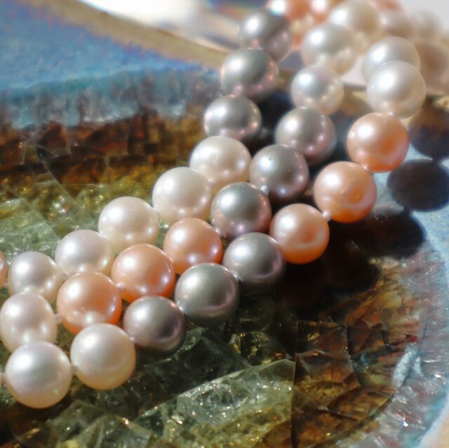 ピアス とんぼ玉 パール 14KGF 淡水パール 真珠 ビーズ ガラス 工芸