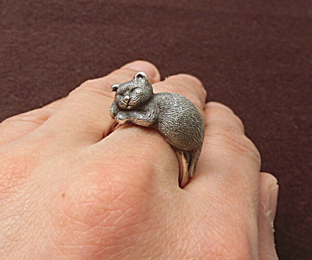 眠りネコ 選べる4種 眠り猫 天然石置物 重さ70g-80g前後 癒しの眠り猫 愛