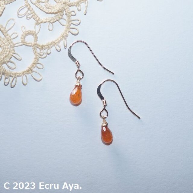 *初空*宝石質ヘソナイトAAAのピアス