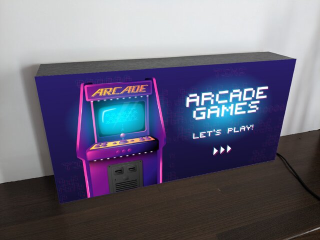 【Lサイズ】アーケードゲーム レトロゲーム 昭和 看板 置物 雑貨 ライトBOX Lサイズ】懐かしい アーケードゲーム レトロゲーム 昭和レトロ