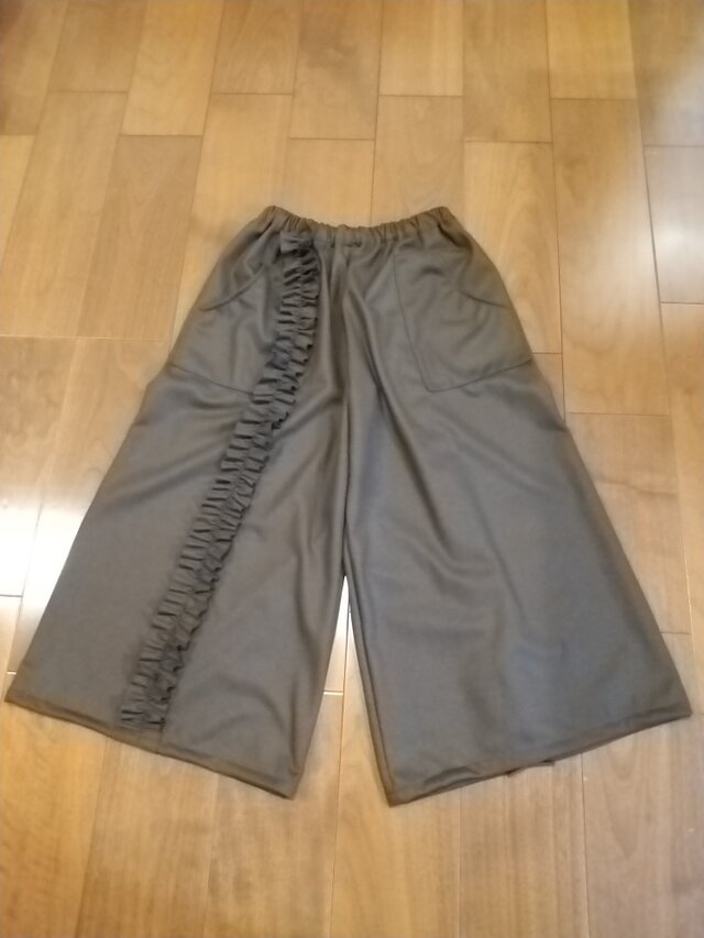 wintersale！ ブラウンウールニットフリルガウチョ