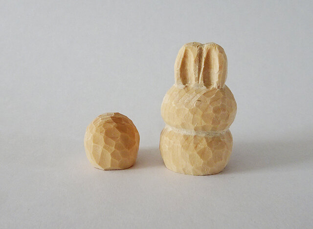 特別価格＞木彫り うさぎ丸 見本 | iichi 日々の暮らしを心地よくする
