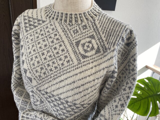 S*A様 50s PATRICK DULUTH knit 幾何学模様 ニットセー 50s PATRICK DULUTH knit 幾何学模様 ニットセーター クルーネック