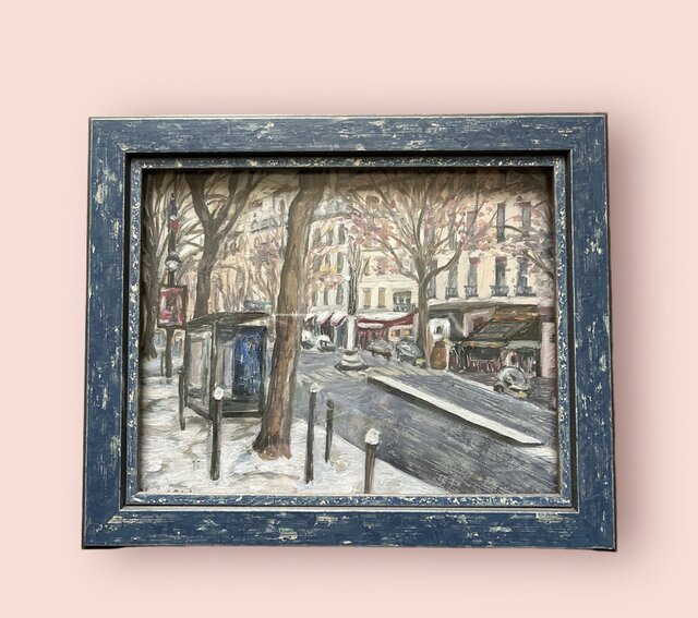 【ACさま専用】【油絵】03_20_フランス・パリー＋額 楽天市場】油彩画 F6号 広瀬和之 「パリの街角」 真筆 額入り
