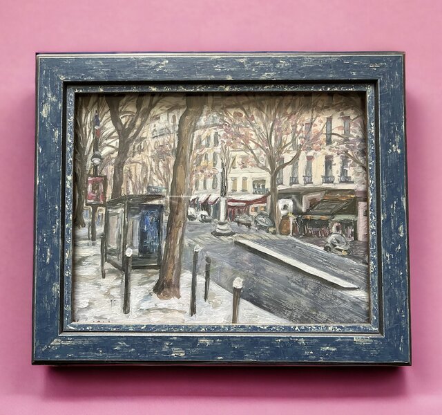 アクリル画　パリの冬 メーカー直売】 アクリル画 パリの冬 絵画 - 絵画