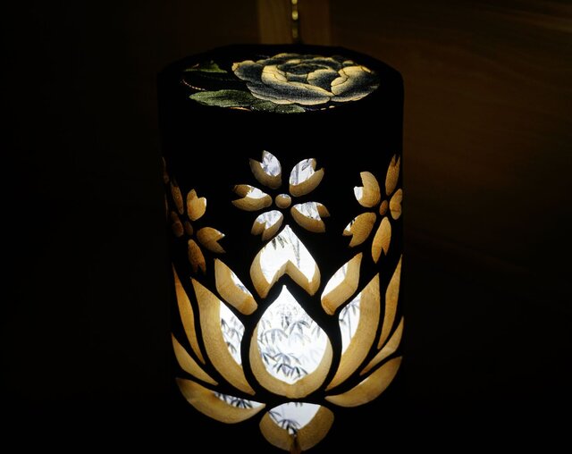 ◆全面彫◆竹灯り・竹あかり・竹灯籠　 ～～ 癒しの灯り ★拡華★～～ ◇全面彫◇竹灯り・竹あかり・竹灯籠 ～～ 癒しの灯り 華衣ライン