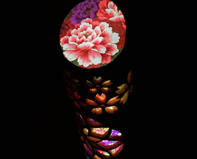 竹灯り　彩シリーズ　〜花模様〜　竹灯籠　極太孟宗竹 竹灯り 彩シリーズ 〜花模様〜 竹灯籠 極太孟宗竹