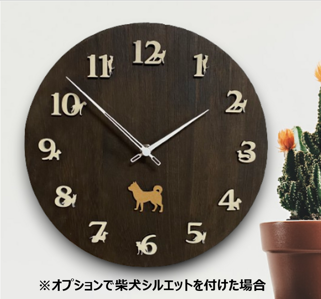 隠れ12匹掛け時計☆犬10種類セレクト可☆トイプードル☆チワワ☆柴犬