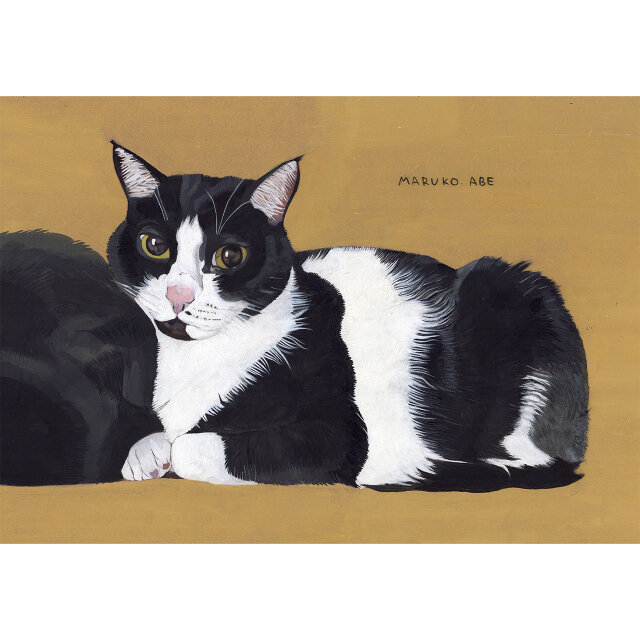 猫イラスト「ウメ6」原画 | iichi 日々の暮らしを心地よくする