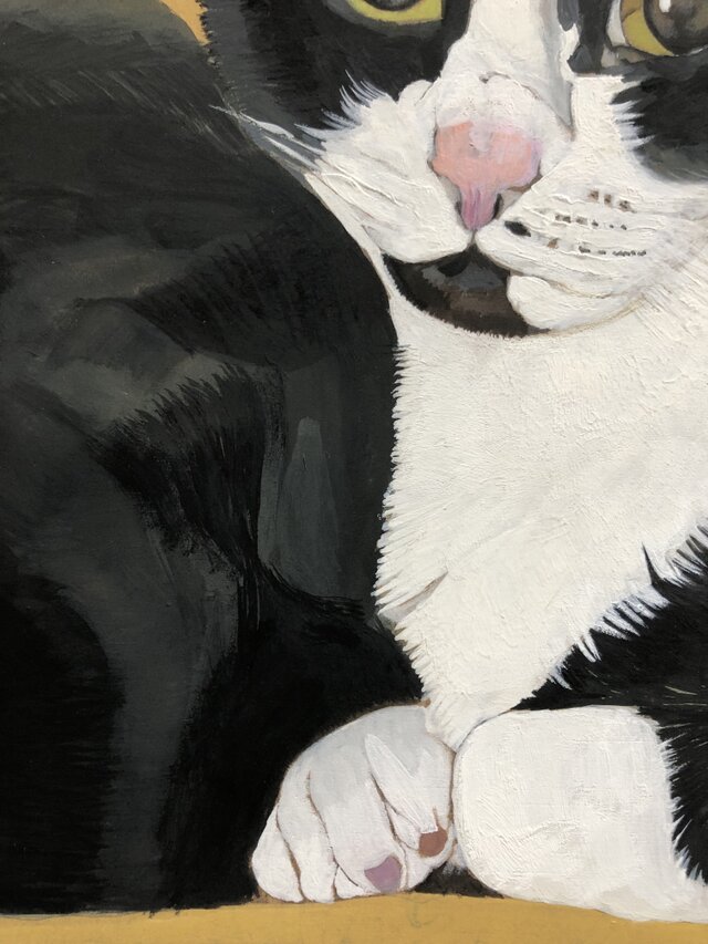 子猫ウメ」猫イラスト（原画） | iichi 日々の暮らしを心地よく