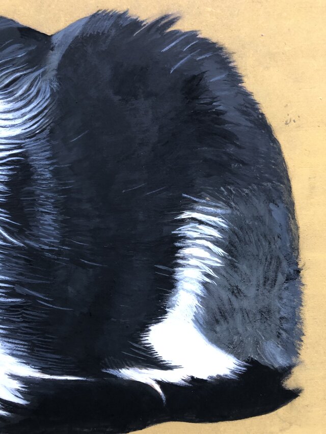 猫イラスト「ウメ6」原画 | iichi 日々の暮らしを心地よくする