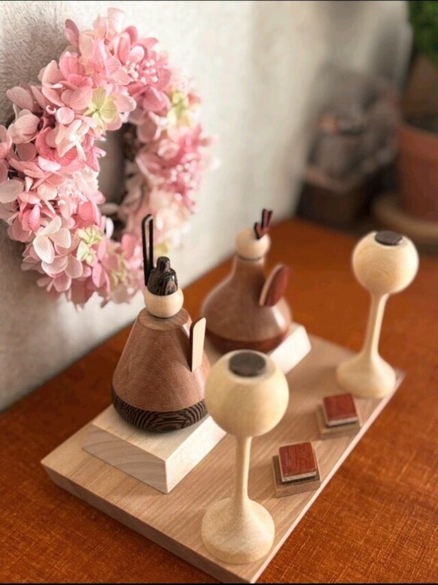 選べるサイズ）桜色のミニリース ふわふわ プリザーブドフラワー