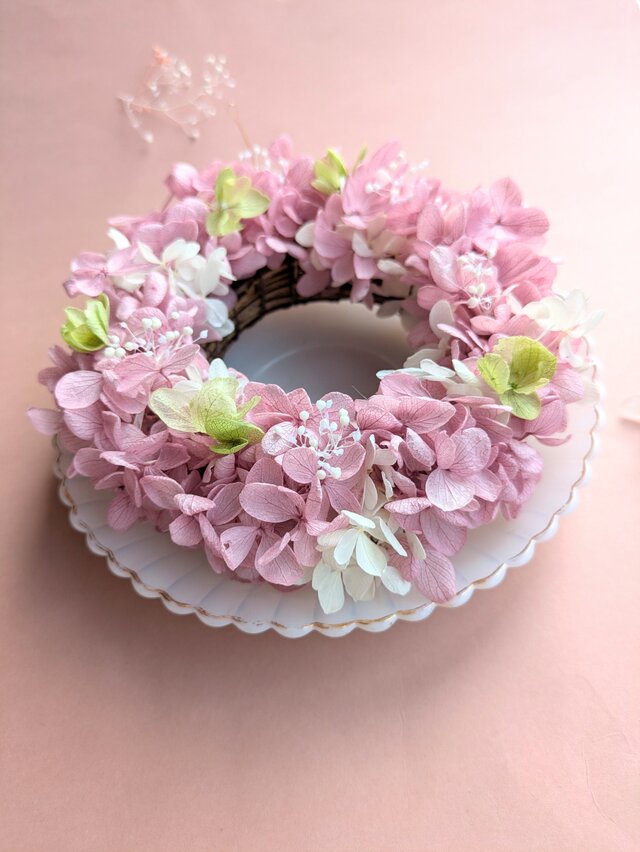 数量限定）桜色のミニリース ミスティピンク 大人ふわふわ