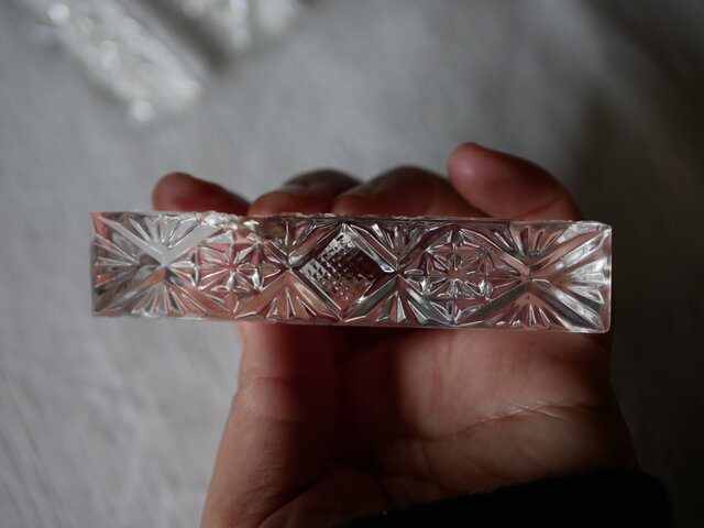 カトラリーレスト クリスタルガラス フランスアンティーク