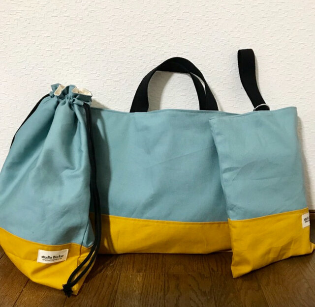 レッスンバッグ　お着替え袋×4 / グリーン▲ レッスンバッグ お着替え袋×4 / グリーン△ Amazon.co.jp: 入学