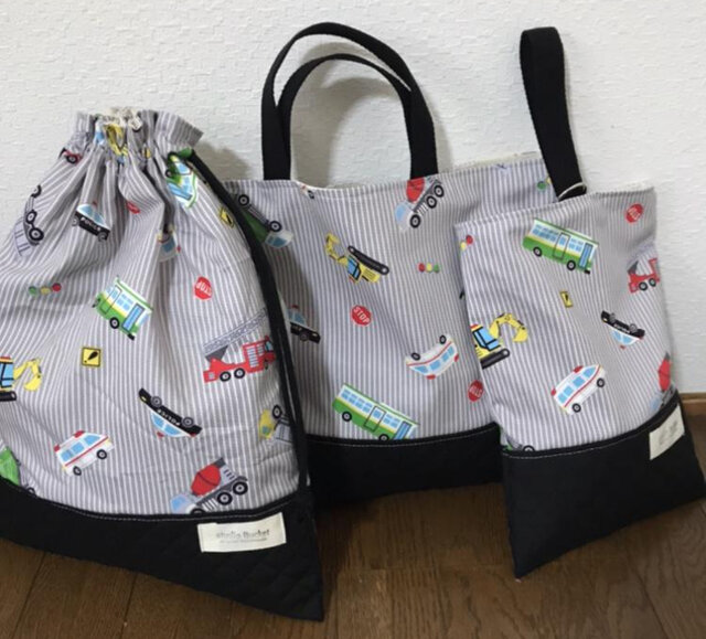 入園、入学☆レッスンバッグ、お着替え袋、シューズ袋セット