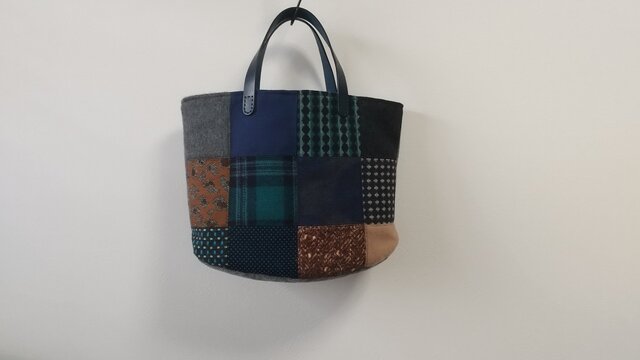 ウールのパッチワークバッグ 3 | iichi 日々の暮らしを心地よくする